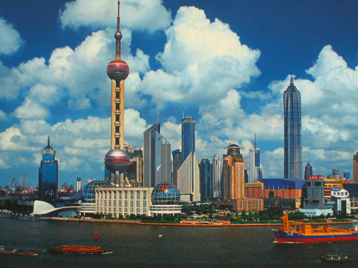 上海浦东的宣传画